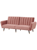 Beliani Schlafsofa VIMMERBY in Rosa - (W) 212 x (H) 90 x (L) 80 cm