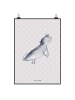 Mr. & Mrs. Panda Poster Axolotl Schwimmen ohne Spruch in Grau Pastell