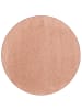 Snapstyle Hochflor Velours Teppich Mona Rund in Terracotta