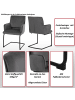 MCW 6er-Set Freischwinger N60, Anthrazit-blau