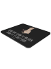 Mr. & Mrs. Panda Maus-Pad Alpaka Blume mit Spruch in Schwarz