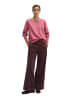 Marc O'Polo Sweatshirt relaxed garment-dyed in Berry Rose