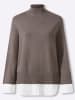 Heine 2-in-1-Pullover in taupe