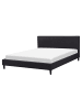 Beliani Doppelbett FITOU in Schwarz/Braun - (W) 170 x (H) 87 x (L) 214 cm