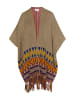 usha FESTIVAL Damen Strickponcho in Hellbeige Mehrfarbig