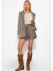 SASSYCLASSY Blazer mit Leo-Print in Braun
