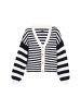 DreiMaster Women Cardigan in navy offwhite