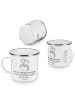 Mr. & Mrs. Panda Camping Emaille Tasse 9. Hochzeitstag Keramikho... in Weiß