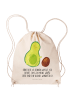 Mr. & Mrs. Panda Beutel Avocado Kern rollt mit Spruch in Creme
