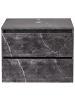 Beliani Waschbeckenunterschrank SERRA in Schwarz - (W) 60 x (H) 47 x (L) 47 cm