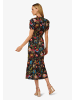 Adrianna Papell Midikleid Printed Midi Dress in Black Multi