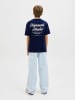 JACK & JONES Junior T-Shirt JORNORREBRO TYPO TEE CREW NECK JNR in ocean cavern