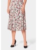 GOLDNER Kurzgröße:  Bequemer Druckrock mit Rundumschlupfbund in dahlie / gemustert