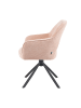 DUBI Möbel 2er-Set: Drehstuhl Mika-Ben in Rosa - (B)60 x (H)87 x  (T)65 cm