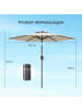 COSTWAY Sonnenschirm 230 cm beidseitig 35° knickbar in Beige