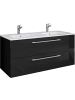ebuy24 Waschbeckenunterschrank Budasi Schwarz 111 x 47 cm