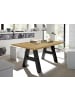 58 aufm Kessel ESSZIMMERTISCH Elia 8 180 x 90 x 75 Esstisch Schwarzstahl/Asteiche