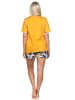 NORMANN kurzarm Shorty Schlafanzug Pyjama Design - 80575 in gelb