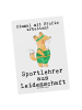 Mr. & Mrs. Panda Grußkarte Sportlehrer Leidenschaft mit Spruch in Weiß