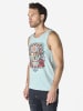 KOROSHI Herren baumwolle print tanktop in Verde claro / hellagrÃ¼n