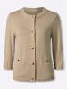 WITT WEIDEN Rundhals-Strickjacke in sand