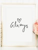 Tales by Jen Poster / Kunstdruck "Always" I Ohne Rahmen