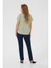 Kaffe Bluse kurzarm KAano Regular fit in Oli Green / Chalk Print