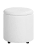 Beliani Pouf MARYLAND in Weiß - (W) 38 x (H) 40 x (L) 38 cm