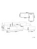 Beliani Ecksofa SIMOS in Beige/Braun - (W) 264 x (H) 80 x (L) 159 cm