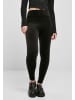 Urban Classics Urban Classics Damen Ladies High Waist Rib Velvet Leggings in black