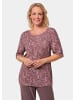 GOLDNER Chiffonbluse mit farbbrillantem Druck in pflaumenviolett / altrosé / gemustert
