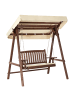 Beliani Gartenschaukel CAVIOLA in Braun/Beige - (W) 165 x (H) 176 x (L) 109 cm