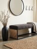 KADIMA DESIGN Sitzbank | Stoff, 105x40x40cm, Schwarz, Modern