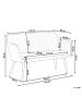 Beliani 2-Sitzer Sofa TABY in Weiß/Braun - (W) 132 x (H) 90 x (L) 60 cm