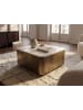 FineBuy Couchtisch in Gold / Marmor / 60x60x34