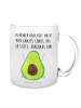 Mr. & Mrs. Panda Tasse Avocado Glücklich mit Spruch in Transparent