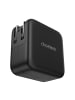 COFI 1453 GaN-Netzladegerät mit US-, EU-, UK- und AU-Adapter 70W in Schwarz in Schwarz