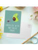 Mr. & Mrs. Panda Postkarte Synthesizer Tanz mit Spruch in Meeresbrise