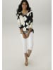 Aniston SELECTED 3/4-Arm-Shirt in schwarz-offwhite-beige