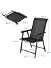 COSTWAY Gartenstühle 2er Set in Schwarz
