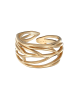 Elli Ring 925 Sterling Silber Blatt in Gold