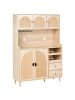 Beliani Vitrine CAMPBELLTON in Braun - (W) 120 x (H) 173 x (L) 40 cm