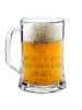 Mr. & Mrs. Panda Gravur Bierkrug Nachtfalter Fähnchen mit Spruch in Transparent