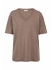 Hessnatur Hessnatur T-Shirt Oversize aus Leinen und Bio-Baumwolle in mocca