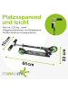muuwmi Aluminium Scooter 125 mm in schwarz-grün