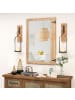 COSTWAY Wandspiegel 97 x 67 cm in Braun