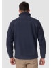 Arizona-Shopping Fleece Jacke Full Zip Sweatshirt Übergangsjacke ohne Kapuze in Dunkelblau
