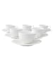 Villeroy & Boch 6er Set Kaffeetassen mit Untertassen New Cottage Basic 150 ml in weiß