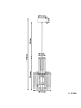 Beliani Pendelleuchten NIARI in Braun/Weiß/Transparent - (W) 19 x (H) 119 x (L) 19 cm