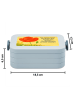 Mr. & Mrs. Panda Lunch Box Blume Mohnblume Design mit Spruch in Blau Pastell